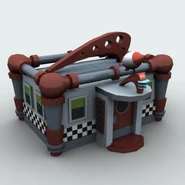 T.O.B.O.R.'s diner. The curved structure on the roof does not appear in-game.