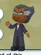 Sir Vincent hosting Treasure Tram in his alternate outfit.