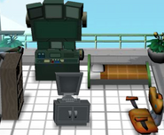 The website with 5 Smarts objects: Hi-Definition Supercomputer, High-Tech Bed, Bookshelf, Computer Workstation, and High-Tech Sofa.