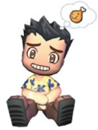 A promotional image of Edwin sitting on the ground and thinking about his favorite interest.