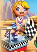 Summer as she appears on the back cover of MySims Racing.