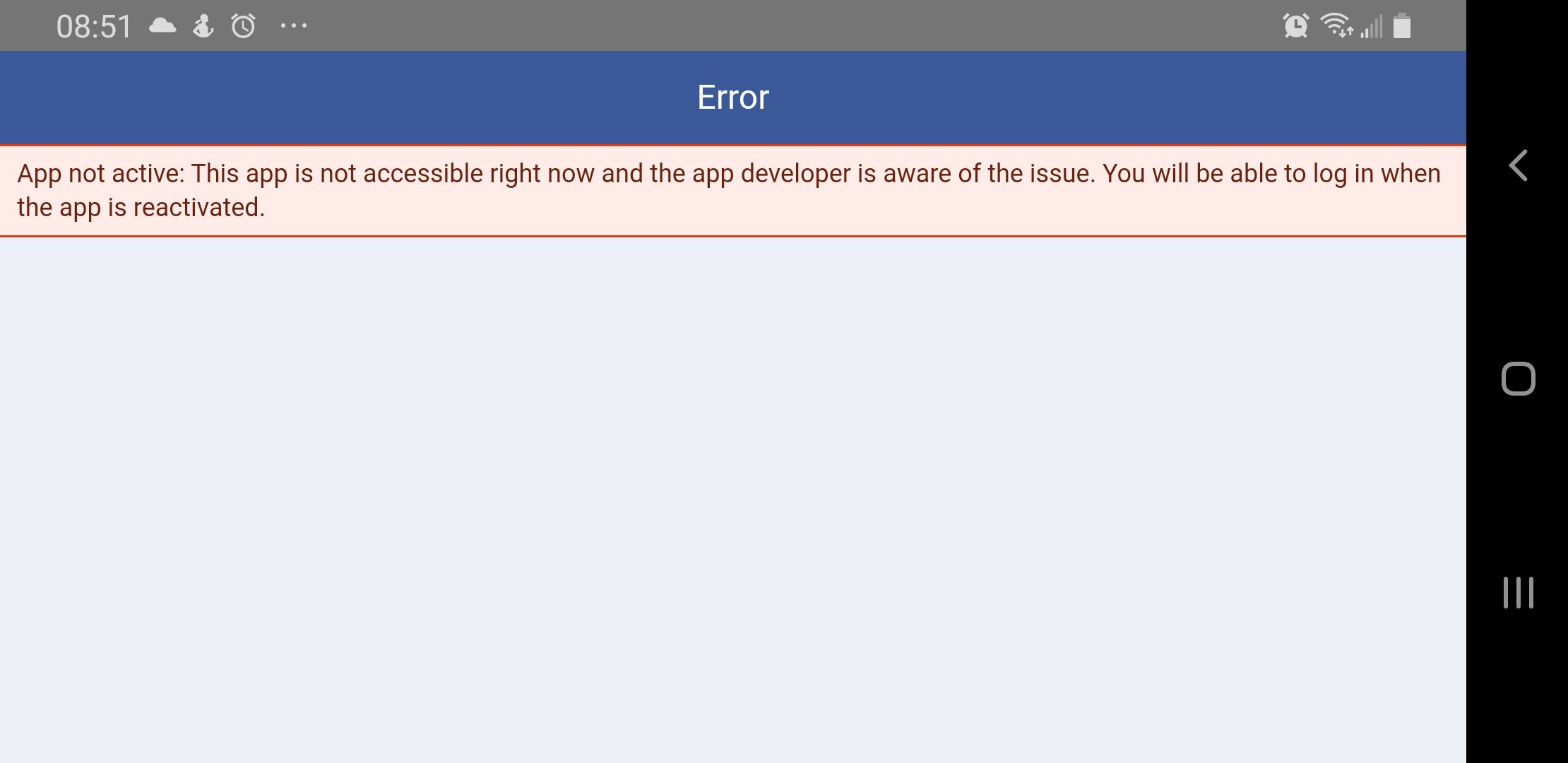 Facebook Fix App not active: This app is not accessible right now and the  app developer Facebook 