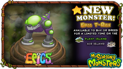 Epic T-Rox, My Singing Monsters Wiki