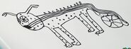 A monster from the April Fool's episode of Bell's Beasts, drawn by Monster-Handler Tyson instead of Bell. It is based on a leopard and a motorcycle, and it plays the banjira.