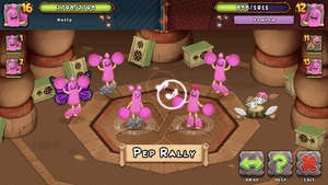 Enemy PomPom using a Musical move