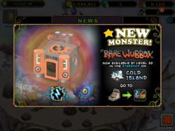 My Singing Monsters - A new portal through time and space has opened on Cold  Island! Rare Wubbox is now available in the Cold Island StarShop!