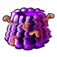One of the items Agent ██████ finds in the mirror storage cabinets. It looks like a purple gelatin with blue tentacles/apendages sticking out.