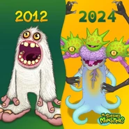 My Singing Monsters Evolution.jpeg (151 KB) The evolution of My Singing Monsters, with Mammott being the first set of Monsters released.