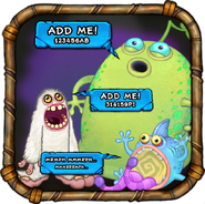 Monsters advertising friend codes