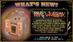 My Singing Monsters on X: NEW!!! The Rare Wubbox premieres on Plant  Island! Update your game to v1.3.7 to unlock this Supernatural rarity!   / X