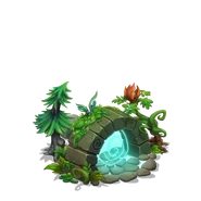 The Teleporter in the Fan Kit, showing unused foliage behind it