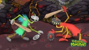 Rare Clamble dueling with Epic Clamble