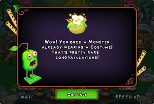 New Costume messagebox