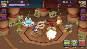 Cold attack dealing strong damage to enemy T-Rox