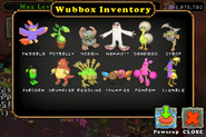 Wubbox inventory full, and ready to be activated