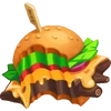 A Bark Burger with a bite taken out of it from the 2025 SummerSong short