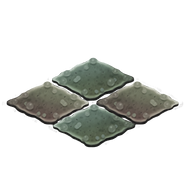 Regular and Mossy Bubblerite in a checkered pattern