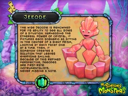 Jeeode | My Singing Monsters Wiki | Fandom