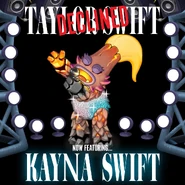 Kayna Swift, replacing Taylor Swift in the Fyre Oasys Festyval.