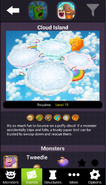 Cloud Island menu