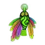 Thethoor (100): "She was born quite gray and plain but made up for that by dyeing her fur and attaching the colored feathers she scavenges."