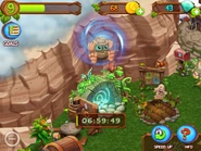 Teleporter in process of teleporting a Noggin.