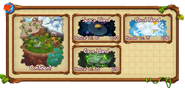 The map as seen in the 1.0.0 update (with the Wishing Well being seen in the Continent's map icon).
