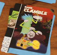 The front of Rare Clamble. It shows a boxing icon, which is not found on Common Monster cards.