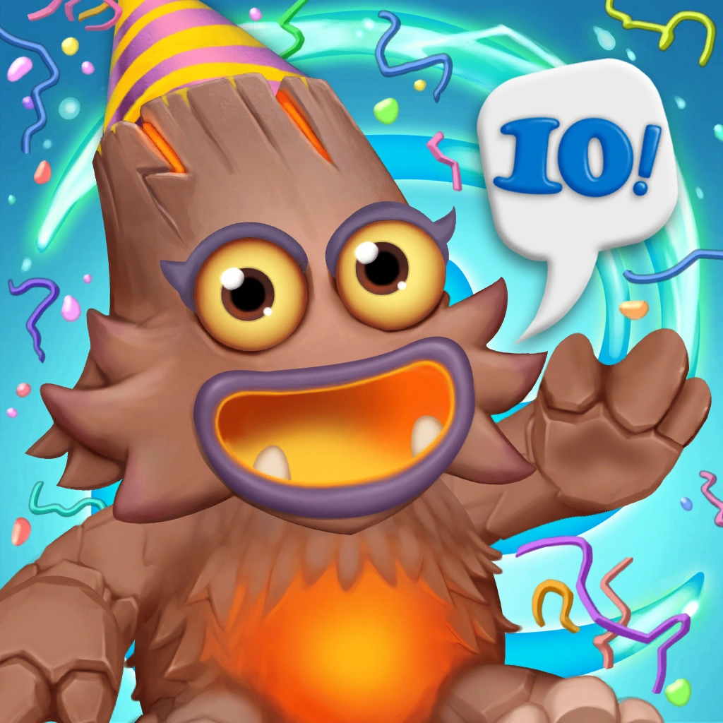 The app icon for Dawn of Fire's 10th anniversary