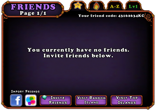 Friends Tab