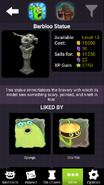 Barbloo Statue menu for the original game