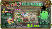 Typical promo image of a Rare Reprise. This promotion was from the 2014 Thanksgiving sale.