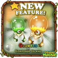 Promotional GIF of Glowbes added to Composer Island