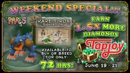 Rare T-Rox Promo + 1.5x More Free Diamonds (June 19)