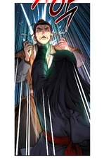 Jeong grabs the neck of the one who swallowed the metal bead.