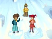 The trio in winter outfits