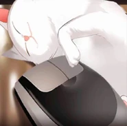 Elizabeth 3rd with a computer mouse