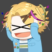 Sticker de Yoosung eufórico.
