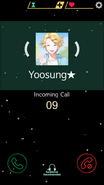 yoosung's calling screen