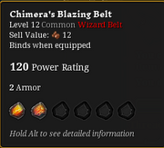 Chimera's blazing belt