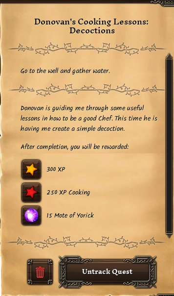 Donovan S Cooking Lessons Decoctions Villagers And Heroes Reborn Wiki Fandom