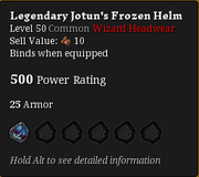 Legendary jotun's frozen helm