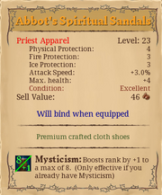 Abbot's spiritual sandals 