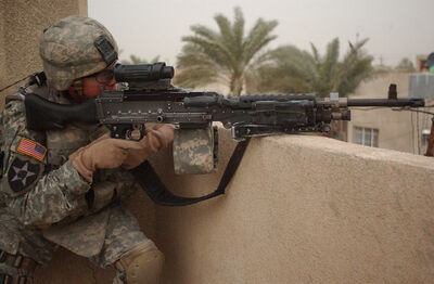 M240 with US Army soilder