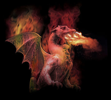 Fire Breathing Mythical Dragon