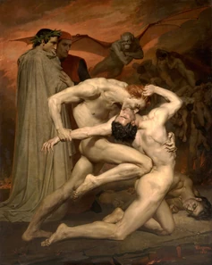 Dante and Virgil in Hell (1850) by William Adolphe Bouguereau