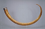 "Griffin's Claw" of St. Cuthbert (1575–1625), made from an ibex horn that was fashioned to look like a claw. The inscription on it states: "The claw of a griffin sacred to the blessed (Saint) Cuthbert of Durham." Currently located in the British Museum, London.