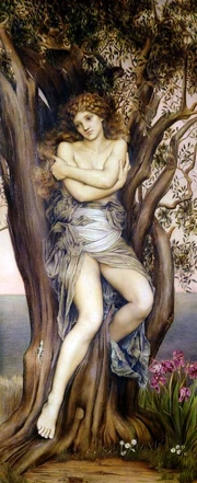 A Greek Dryad depicted in a painting