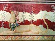 Reconstructed image of a Minoan Griffin from Knossos (1550 to 1450 BCE)