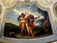 Herakles Antaeus Couder dekoration Louvre INV3378
